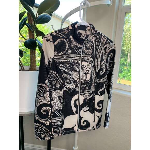 Chico's Zenergy Paisley Jacket Active Zip Size 0/2 US lightweight NWT 7084 - Picture 11 of 16